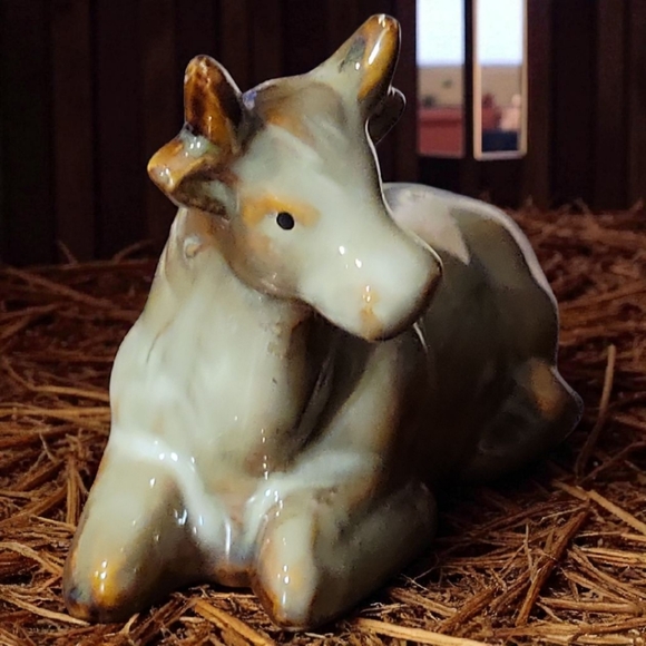 Vtg 90's Kirklands Potters Garden II Porcelain Ox Cow Bull Nativity Replacement - Picture 2 of 12